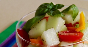 Honeydew-Grape Tomato Salad