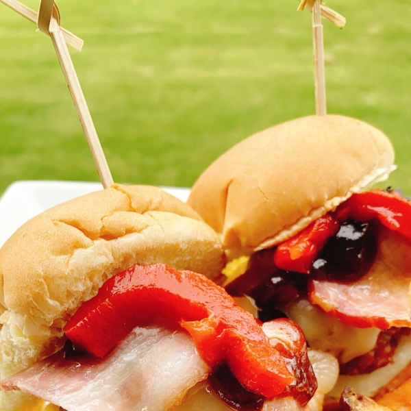 BBQ Meatball Sliders with Bacon