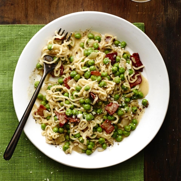 Pea and Pancetta Ramen 