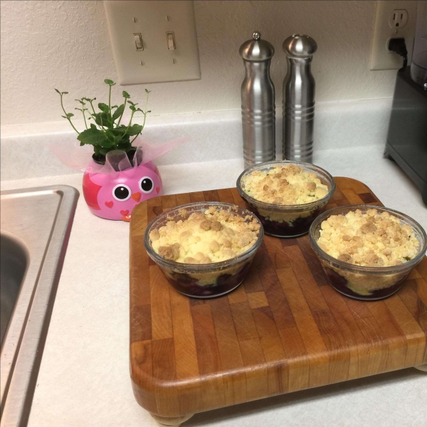 Blueberry-Lemon Cake Mix Cobblers