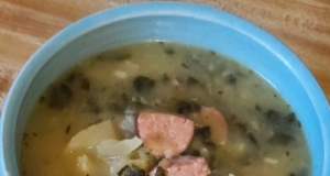 Spaghetti Squash and Polish Sausage Slow Cooker Soup