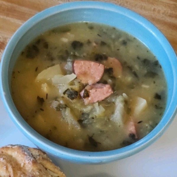 Spaghetti Squash and Polish Sausage Slow Cooker Soup