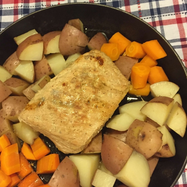 DJ's Outdoor Pork Loin with Veggies