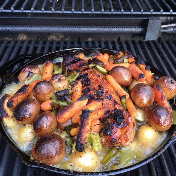 DJ's Outdoor Pork Loin with Veggies
