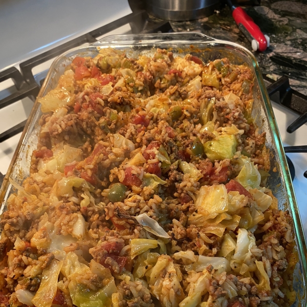 Cajun Cabbage with Rice