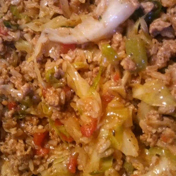 Cajun Cabbage with Rice