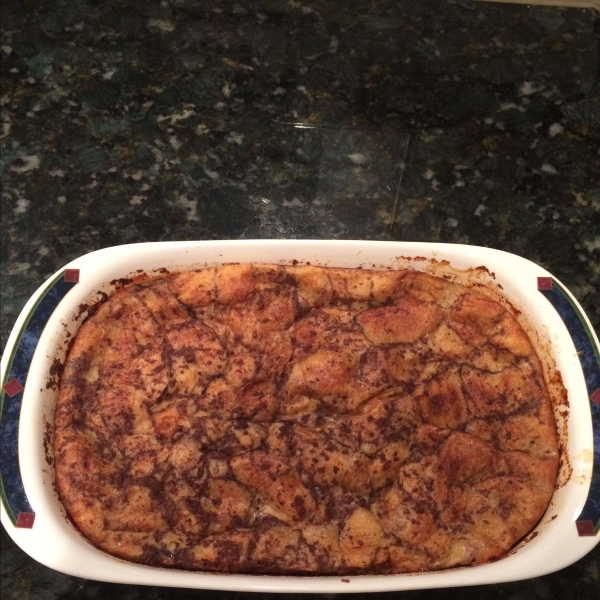 Banana Cinnamon Roll Casserole