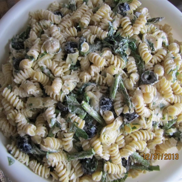 Artichoke Asparagus Pasta Salad