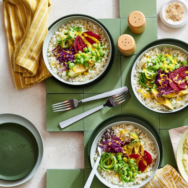 Buddha Bowls with Riced Cauliflower