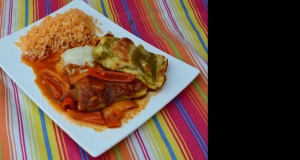 Hatch Chile Relleno Casserole with Ranchero Sauce