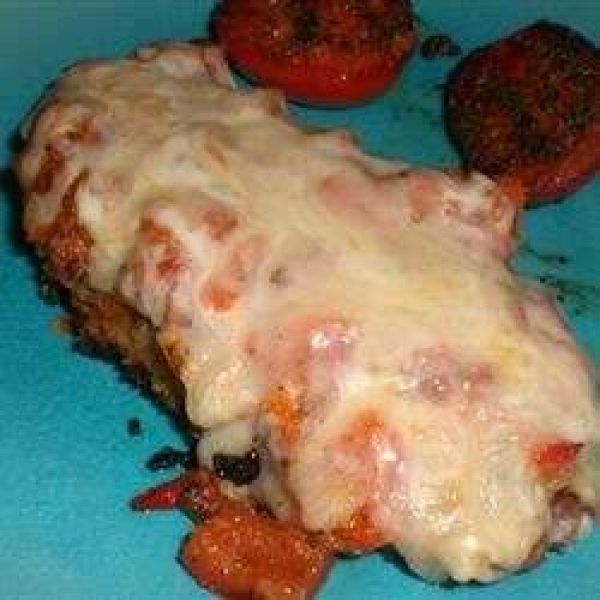 Crispy Italian Chicken Topped with Mozzarella