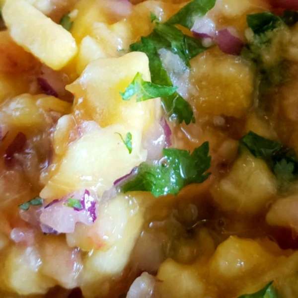 Peach Salsa with Cilantro and Lime