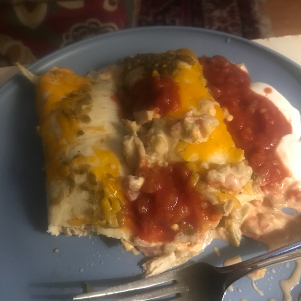 Cream Cheese Chicken Enchiladas