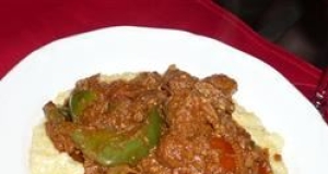 Chicken Livers with Gorgonzola Polenta