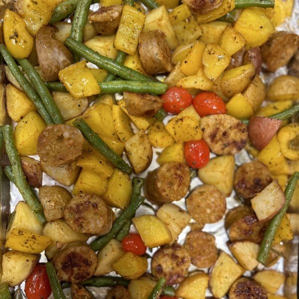 Sheet Pan Dinner with Sausage and Vegetables