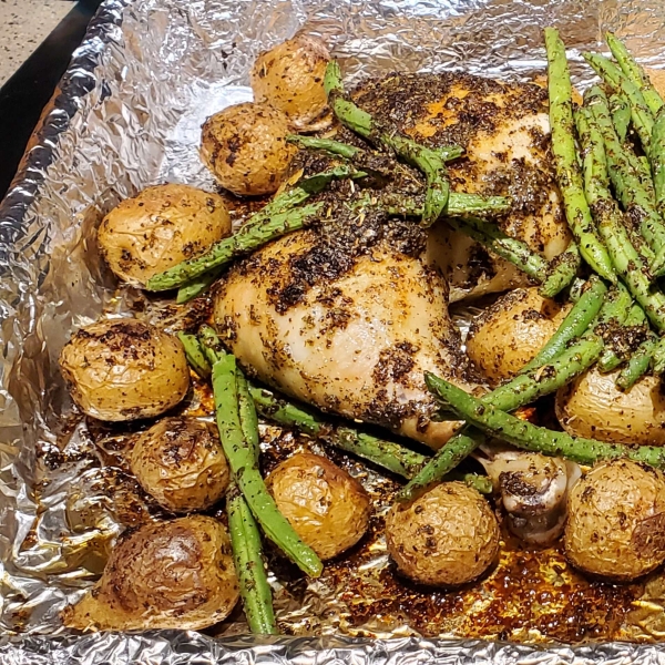 Greek Lemon Chicken and Potato Bake