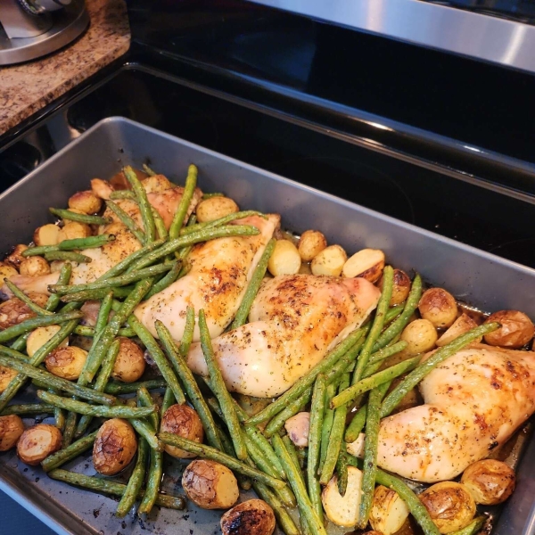 Greek Lemon Chicken and Potato Bake