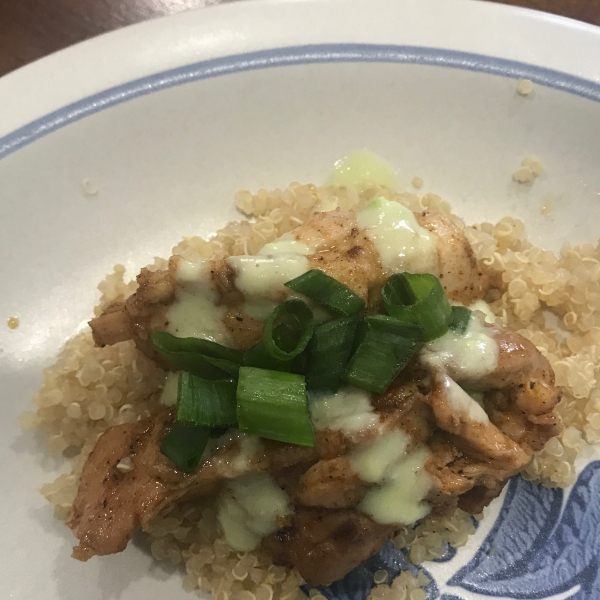 Blackened Chicken with Avocado Cream Sauce