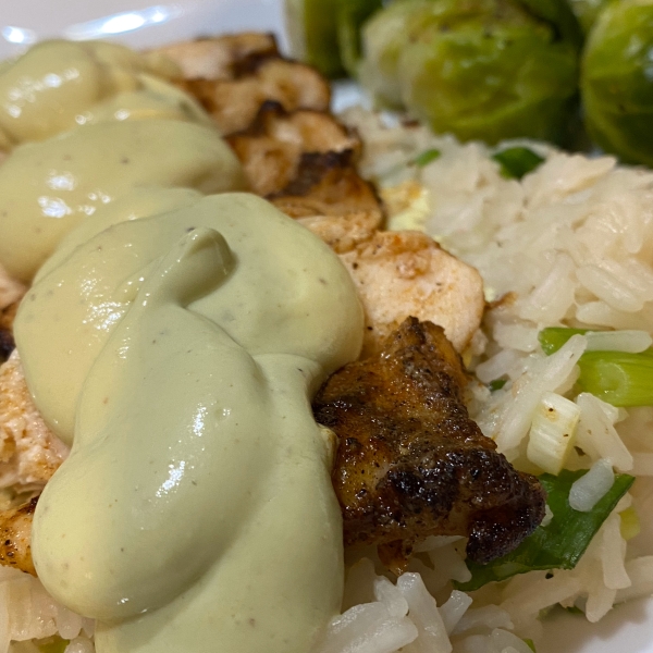 Blackened Chicken with Avocado Cream Sauce