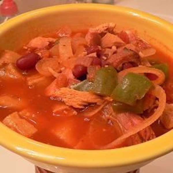 Spicy Smoked Turkey Soup