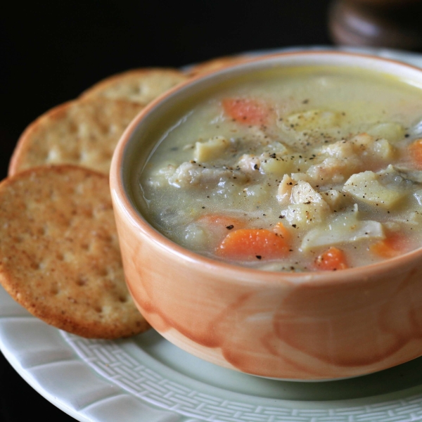 Cauliflower Clam Chowder (Low Calorie)