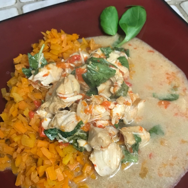 Easy Slow Cooker Thai Chicken with Basil