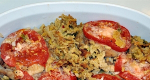 Tomato, Rice, and Chicken Thigh Casserole