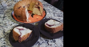 Lime-Mint Pound Cake with Strawberry Filling
