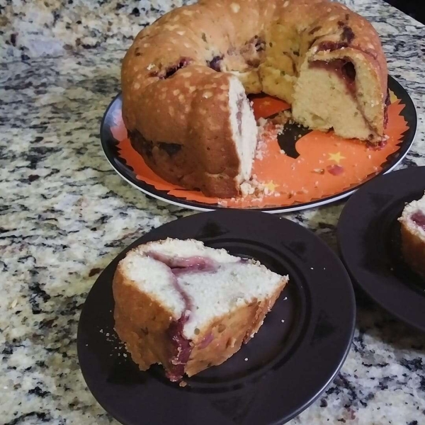 Lime-Mint Pound Cake with Strawberry Filling