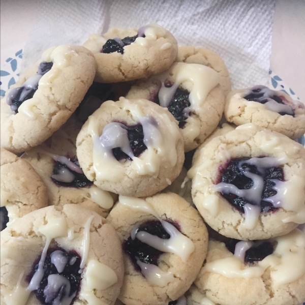 White Chocolate Thumbprint Cookies