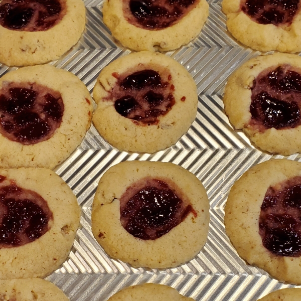 White Chocolate Thumbprint Cookies