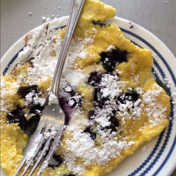 Microwave Blueberry Dutch Baby