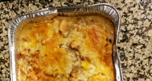 Chicken Gravy Enchilada Casserole