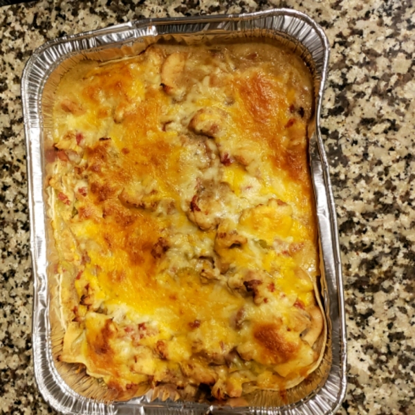 Chicken Gravy Enchilada Casserole