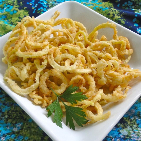 Deep-Fried Zucchini Spirals