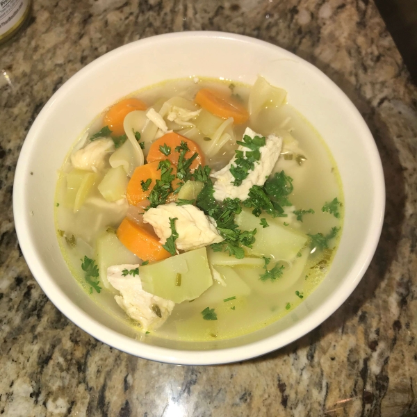 Cold-Busting Ginger Chicken Noodle Soup