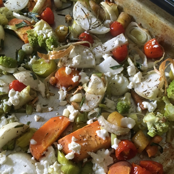 Sheet Pan Vegetable Dinner with Feta