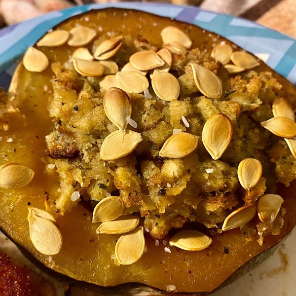 Wild Rice Stuffed Acorn Squash