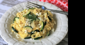 Scrambled Eggs with Zucchini and Feta