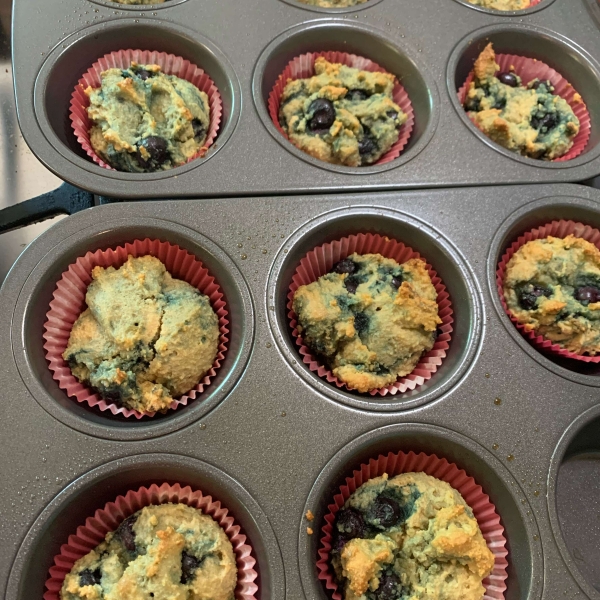 Almond Flour Blueberry Muffins