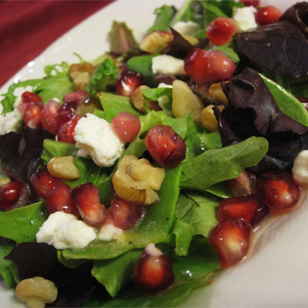 Pomegranate Feta Salad with Lemon Dijon Vinaigrette