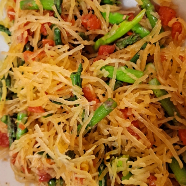 Spaghetti Squash with Asparagus