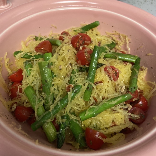 Spaghetti Squash with Asparagus