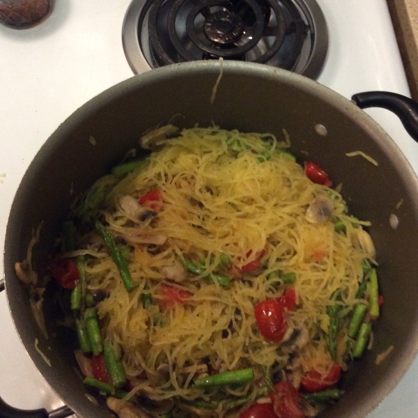 Spaghetti Squash with Asparagus