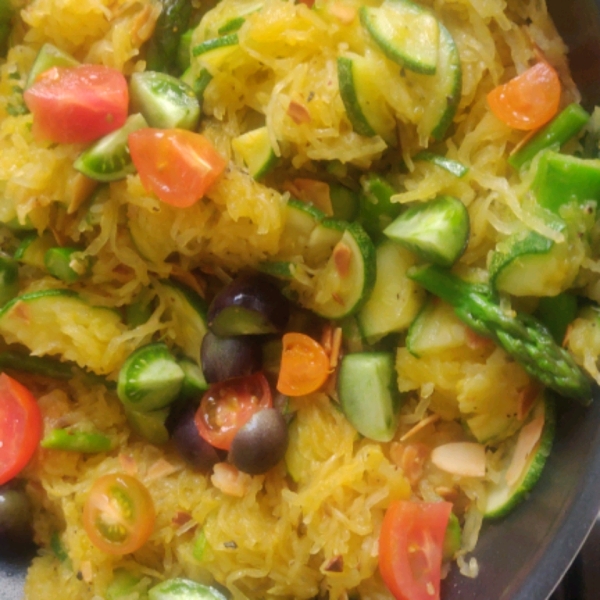 Spaghetti Squash with Asparagus