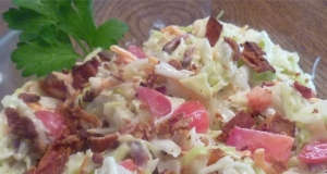 Blue Cheese Coleslaw with Bacon