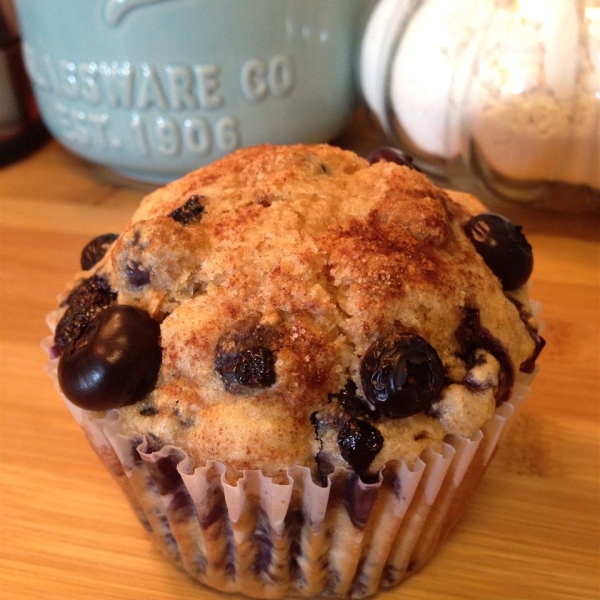 Jumbo Whole Wheat Blueberry Muffins