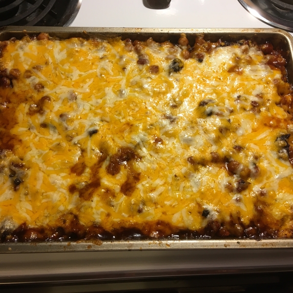 Hot Sausage Links and Beans Casserole