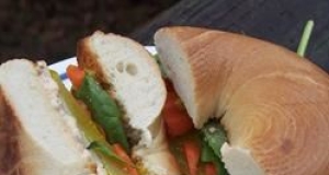 School Lunch Bagel Sandwich