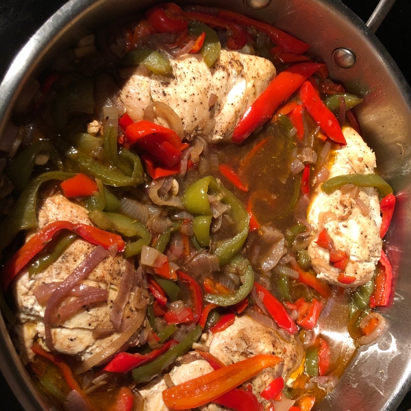 Chicken and Peppers with Balsamic Vinegar